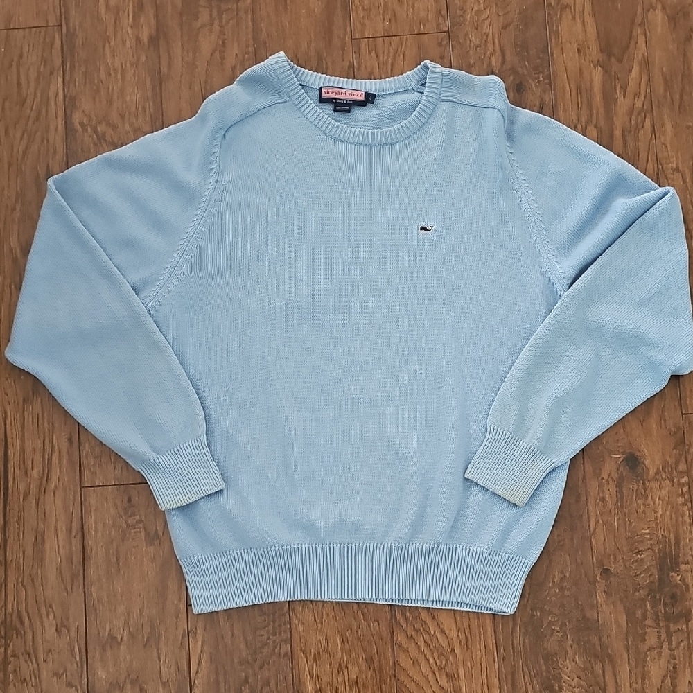 Vineyard Vines Sky Blue Crewneck Sweater Size L Large